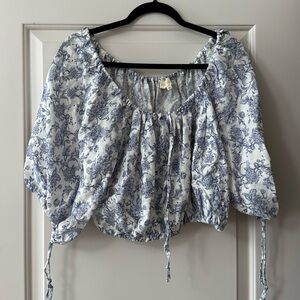 Cynthia Rowley Cropped Blouse, XS
